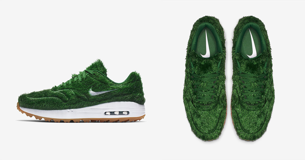 NIKE unveils green 'grass sneaker' with latest air max 1 golf shoe ... اين توجد البذور