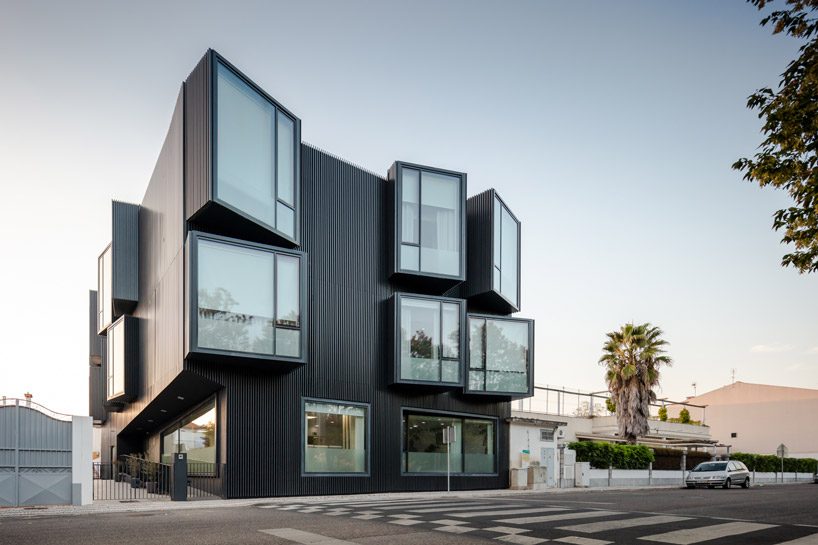 nuno piedade alexandre projects rooms outward to form elderly care center in portugal