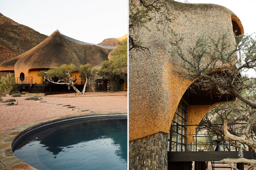 porky hefer super sizes his signature 'nests' for debut architectural project