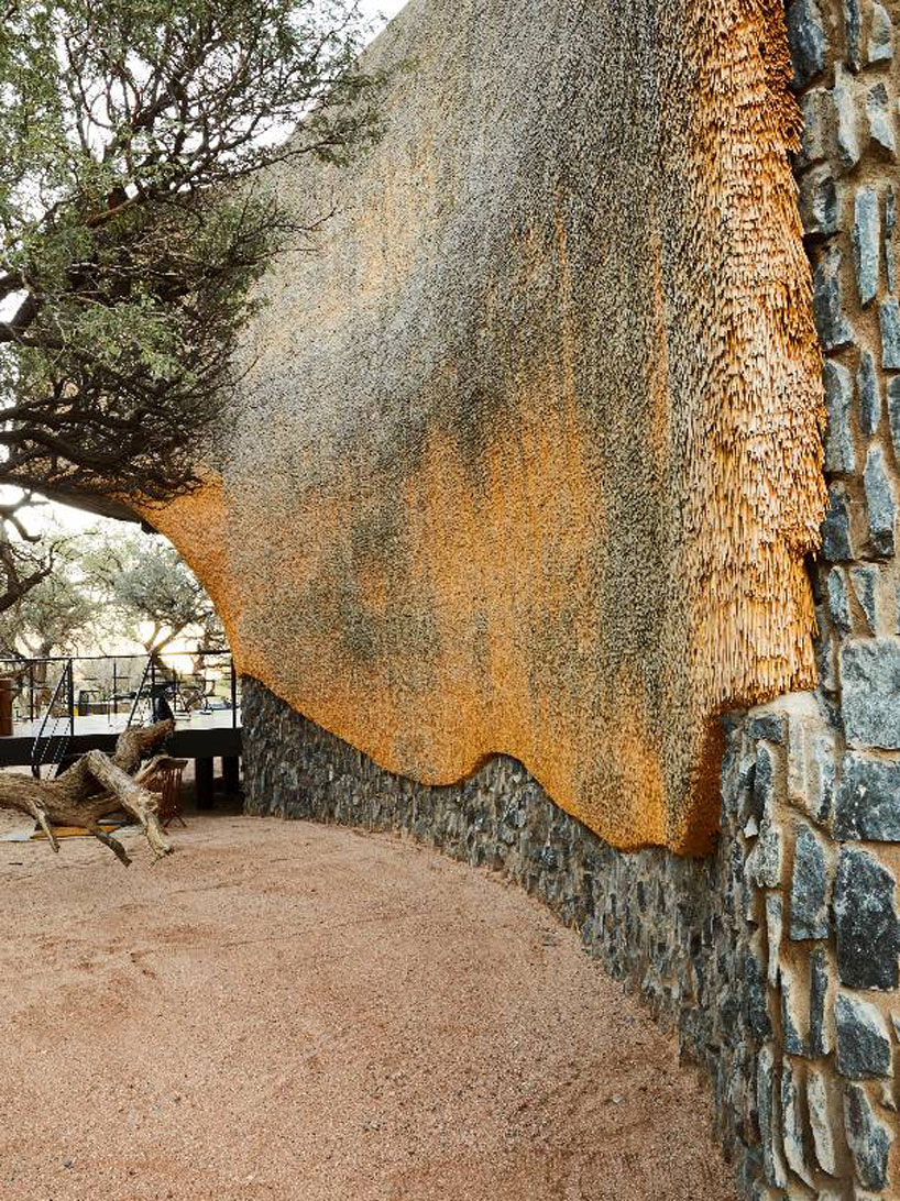 porky hefer super sizes his signature 'nests' for debut architectural project