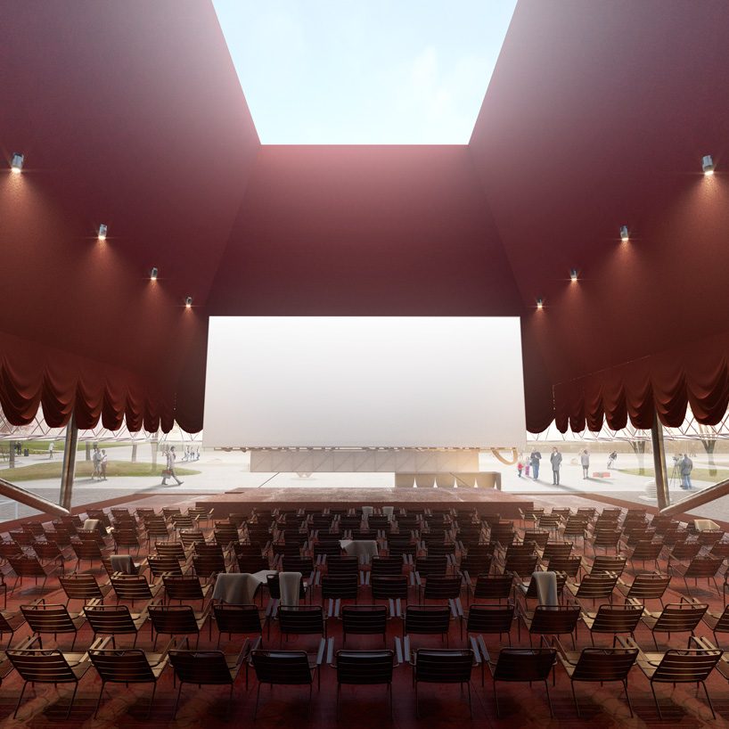 holographic pyramid by syndicate chosen for garage museum's summer cinema pavilion