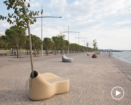 'zero waste lab' by the new raw turns citizens' plastic waste into 3D-printed street furniture