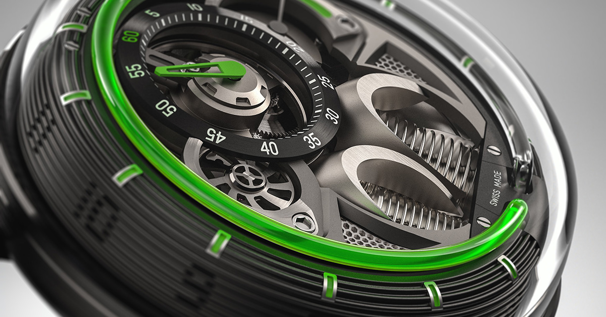HYT H1.0 hydro mechanical watch places time in perpetual fluid motion