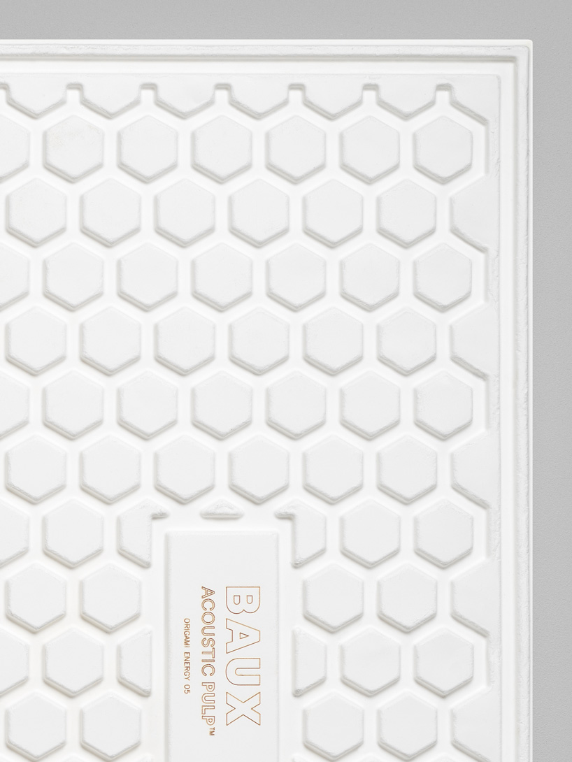 form us with love & BAUX develop 100% bio-based acoustic pulp panel