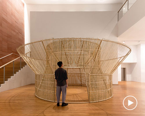 artist cheng tsung feng builds another fish trap house of bamboo in shenzhen