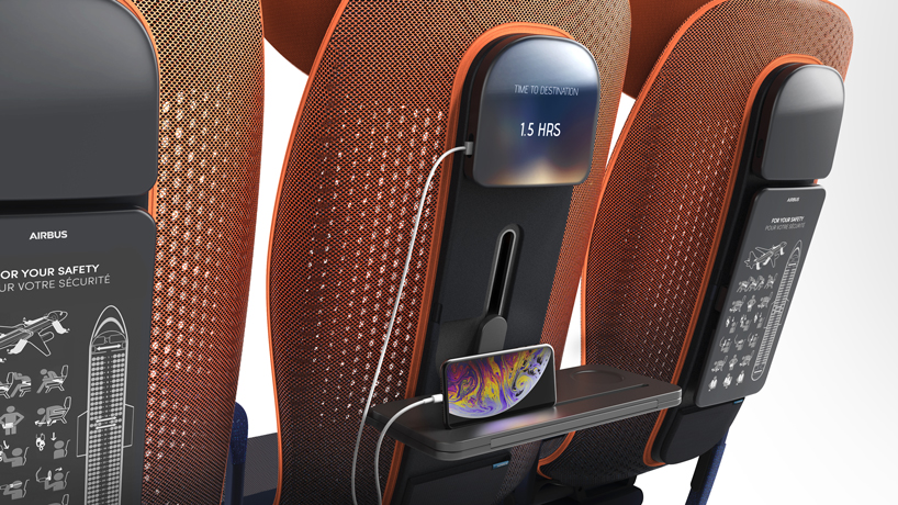 benjamin hubert unveils app-controlled seating concept for airbus