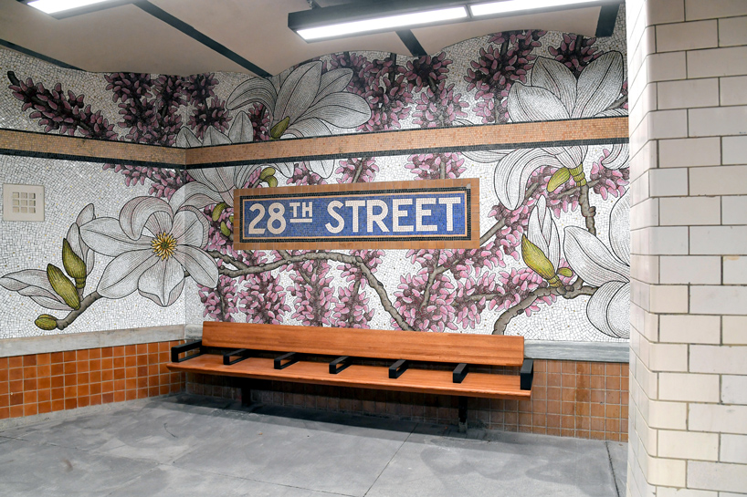 subway flower mosaic