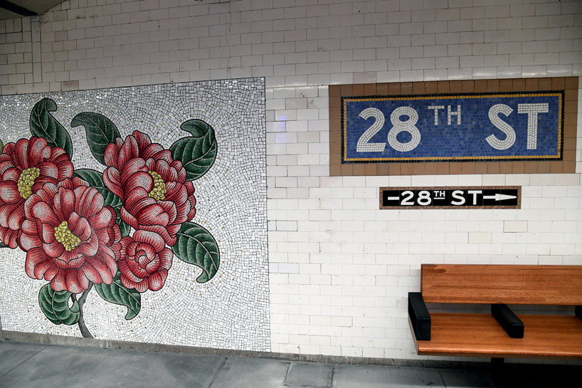 subway flower mosaic