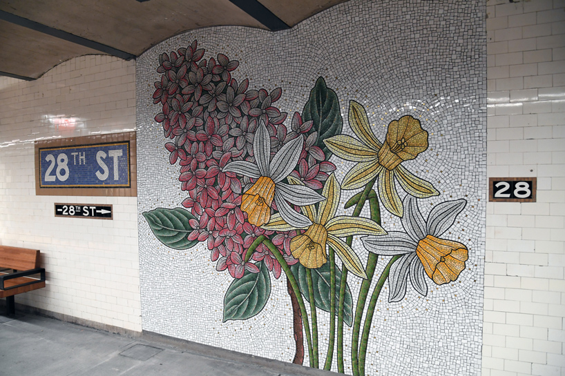 subway flower mosaic