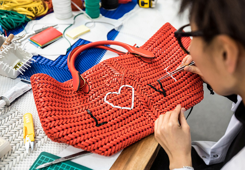 numen/for use constructs adult playground of woven blue tunnels in london car park