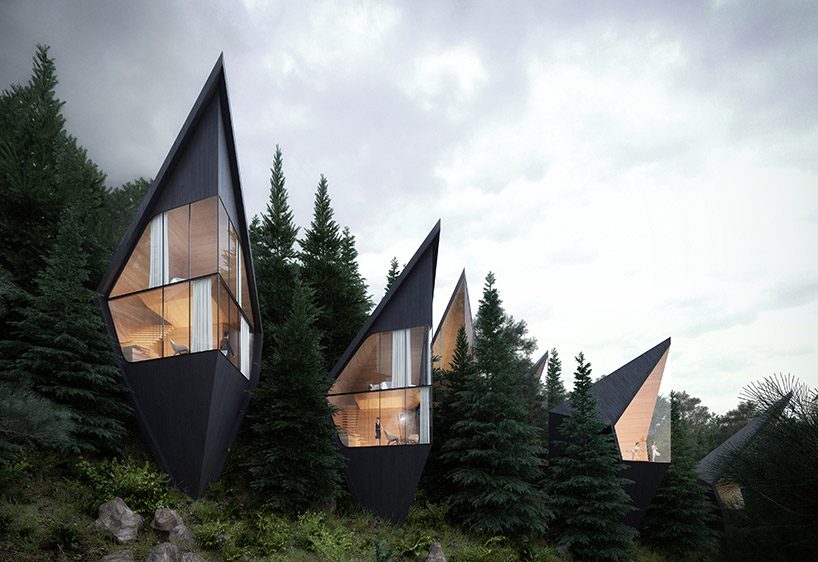peter pichler architecture envisions sustainable treehouses in the italian dolomites