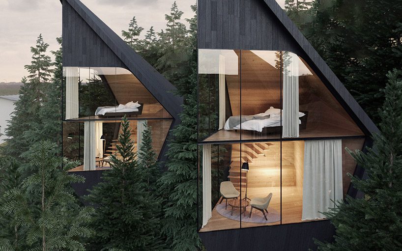peter pichler architecture envisions sustainable treehouses in the italian dolomites
