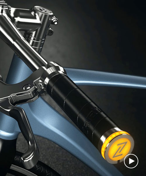 a handlebarmounted bike light system that takes cues from car indicators