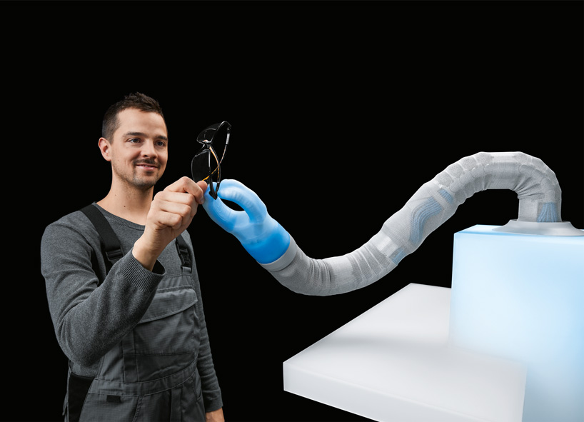 pneumatic robotic arm gives you a hand with a soft 'human’ touch bionicsofthand