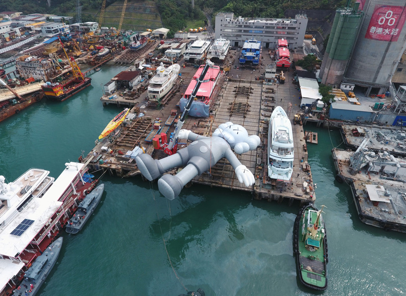 giant KAWS sculpture floating in hong kong harbor will float no more