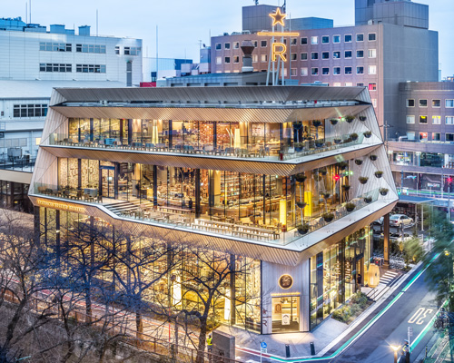 kengo kuma completes the world's largest starbucks reserve roastery in tokyo