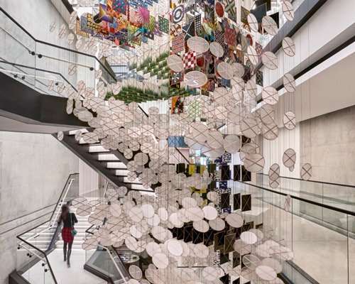 mcdonald's chicago HQ features a fast food museum and a giant jacob hashimoto installation