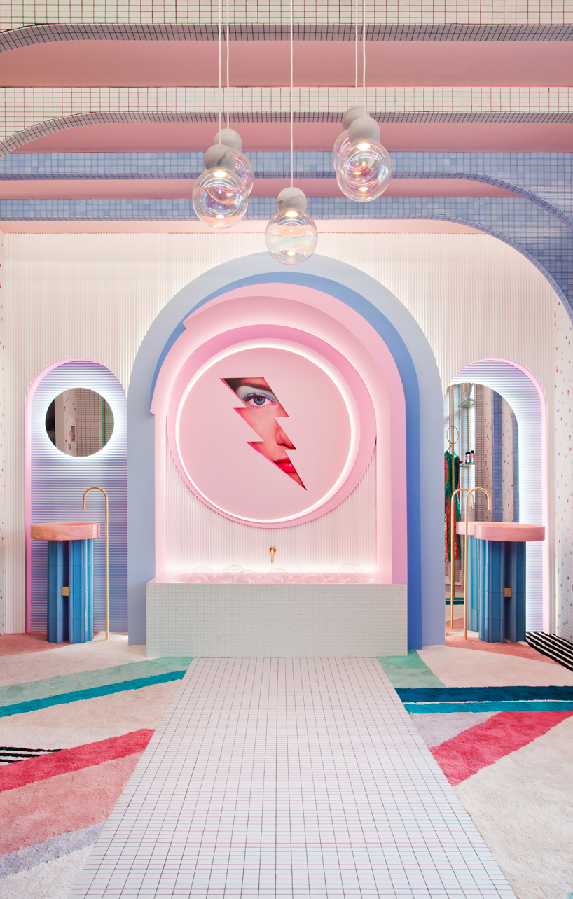 patricia bustos references video games to create retro-futuristic dressing room