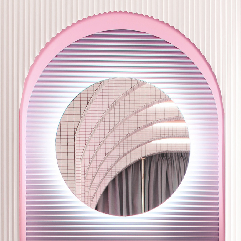 patricia bustos references video games to create retro-futuristic dressing room