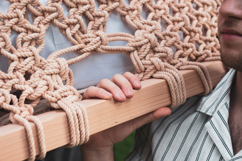 shaina garfield redesigns death with eco-friendly macramé coffin