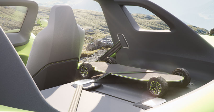 bright green electric volkswagen ID reimagines the iconic beach buggy