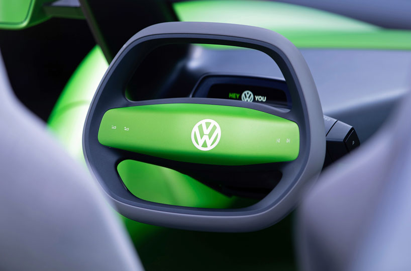 bright green electric volkswagen ID reimagines the iconic beach buggy