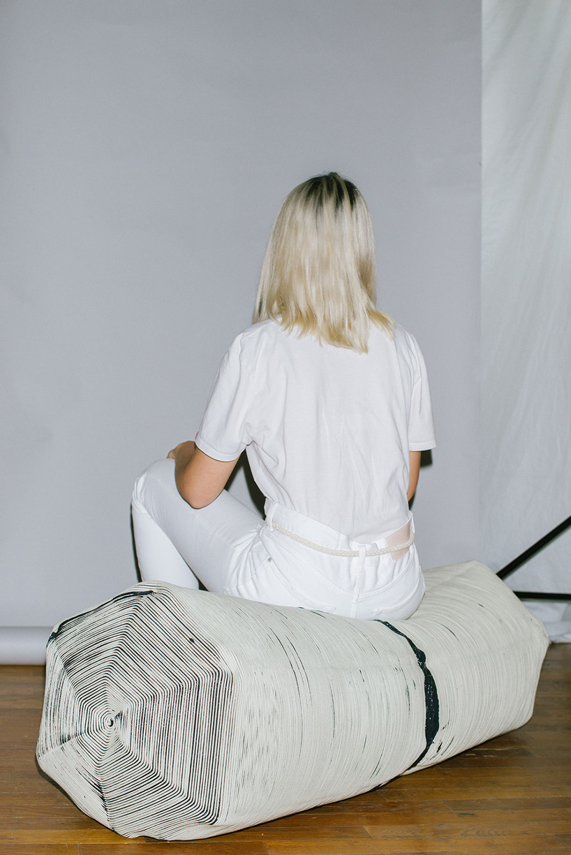 wendy andreu's experiments with rope, aluminum, and steel result in functional objects