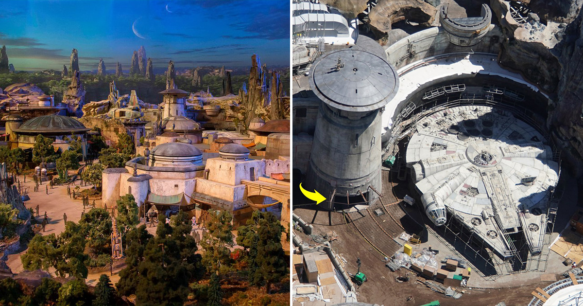 Star Wars example #24: aerial photos show the star wars theme park at disney world