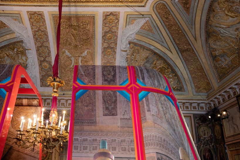  alcantara stages de/code exhibition in the tapestry rooms of milan's royal palace