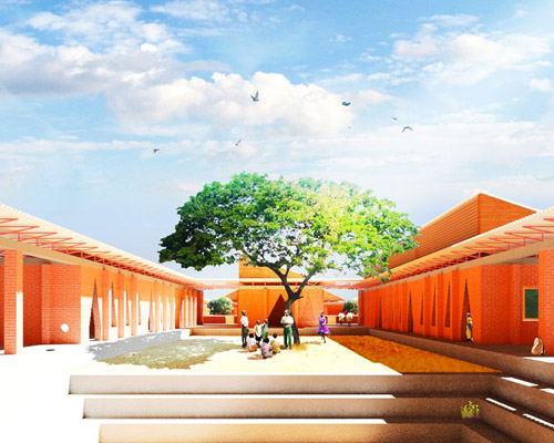 atelier RZLBD plans the benga secondary school in malawi with a central courtyard space