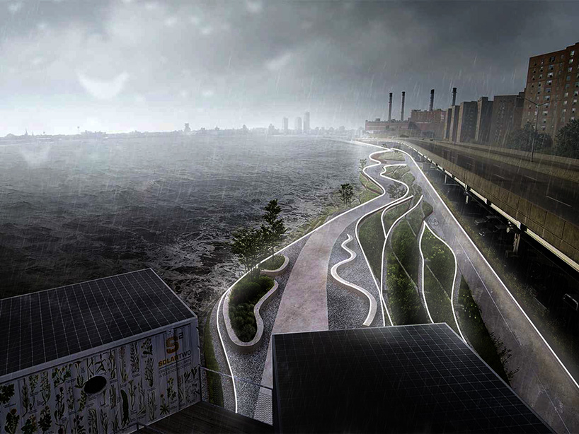 la linea by BIG for artemide, a luminous strip that moves freely in space designboom