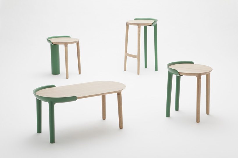 raw edges + conde house join two different furniture parts in collection for japan creative