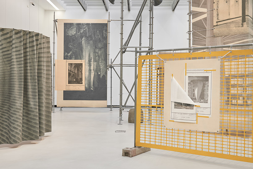 formafantasma draws parallels between concrete and alcantara at MAXXI exhibition designboom