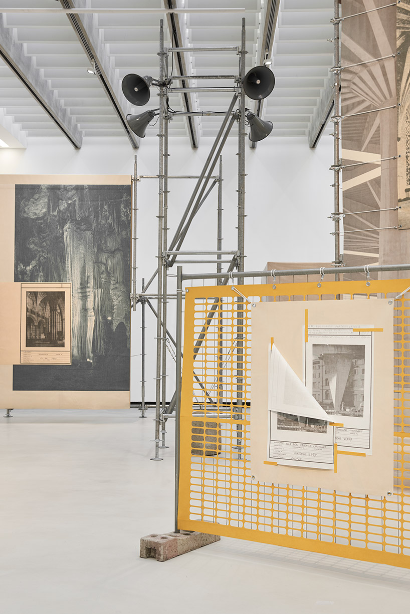 formafantasma draws parallels between concrete and alcantara at MAXXI exhibition designboom