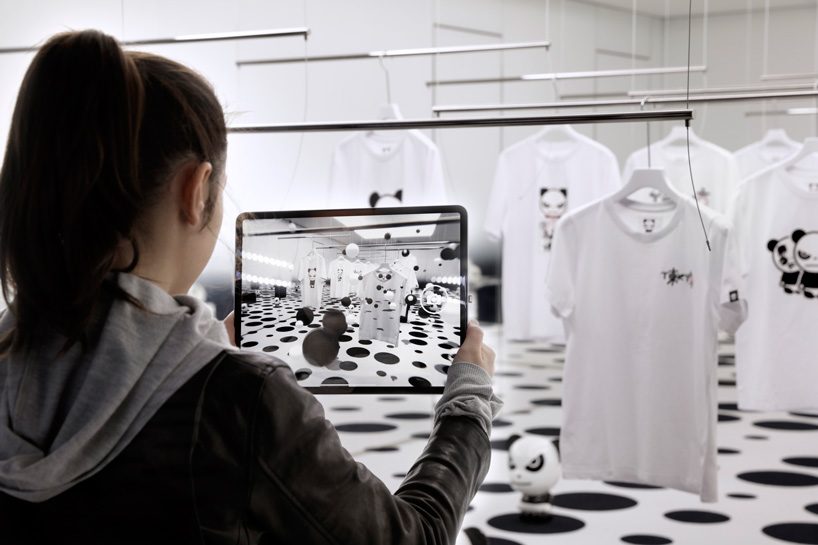 curiosity displays products using augmented reality at hipanda streetwear store in tokyo