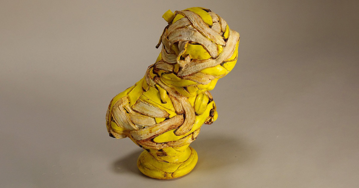 koji kasatani creates ongoing series of ultrarealistic banana ceramics