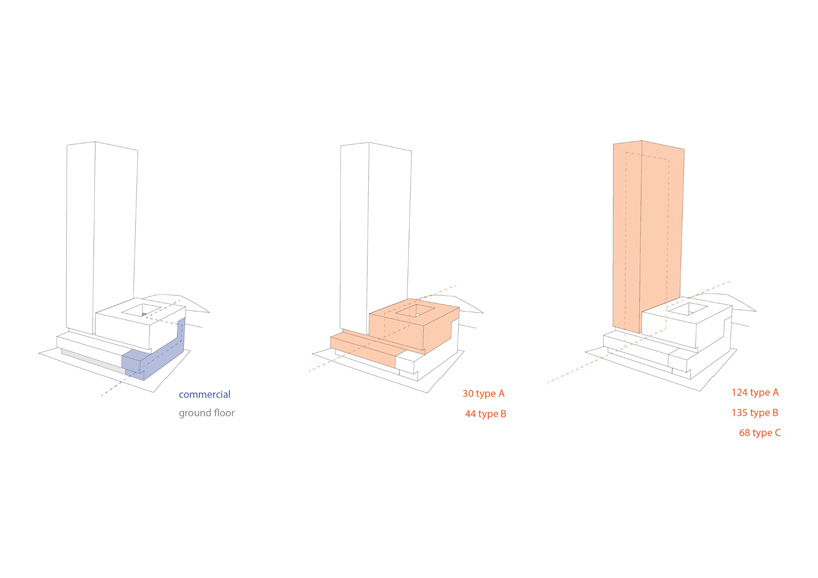 LAAV architects stack small concrete modules to create high-rise in beirut