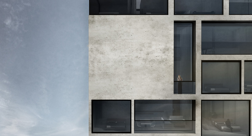 LAAV architects stack small concrete modules to create high-rise in beirut