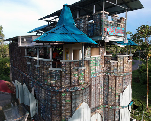 robert bezeau builds entire village out of plastic bottles in panama