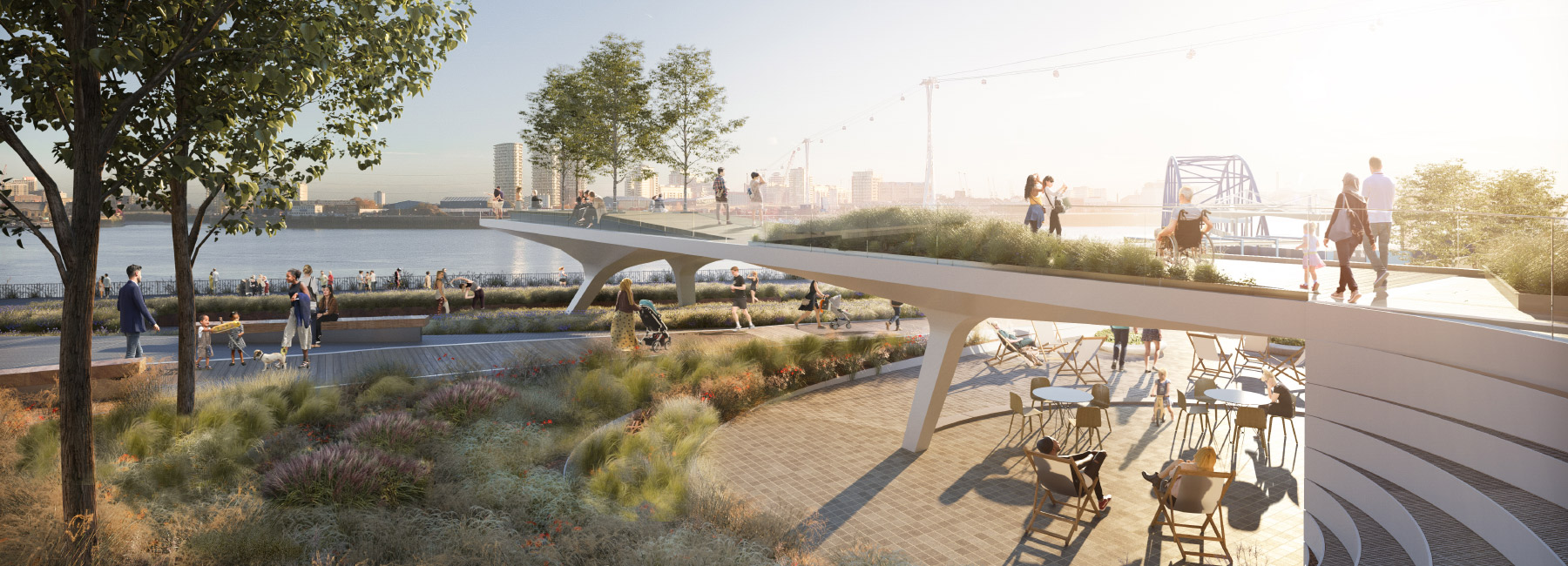 'the tide' is a linear park in london designed by diller scofidio + renfro