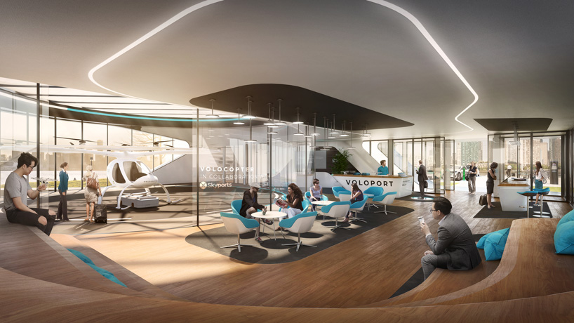 graft architects designs first air taxi port which will be built in singapore before 2020 skyports volocopter