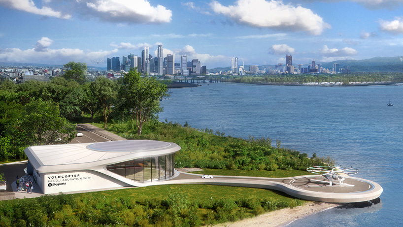 graft architects designs first air taxi port which will be built in singapore before 2020 skyports volocopter