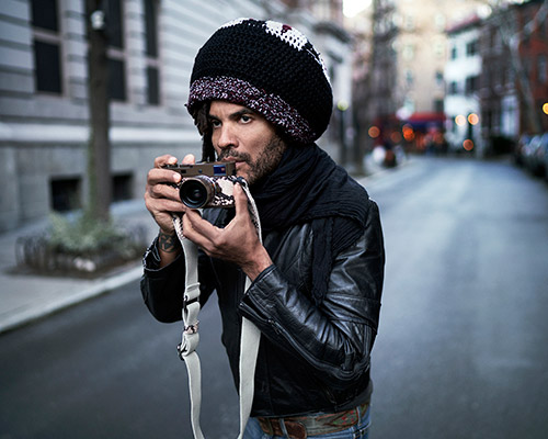 lenny kravitz's second collaboration with leica is a vegan snakeskin camera for nomads