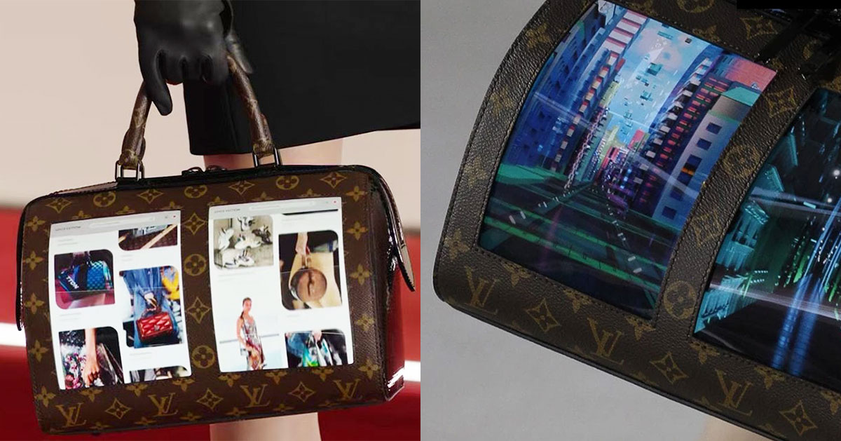 louis vuitton&#39;s flexible OLED screen bags are the future of fashion