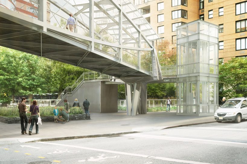 WXY architecture west thames pedestrian bridge in lower mahattan to open in fall