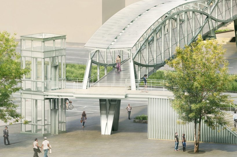 WXY architecture west thames pedestrian bridge in lower mahattan to open in fall
