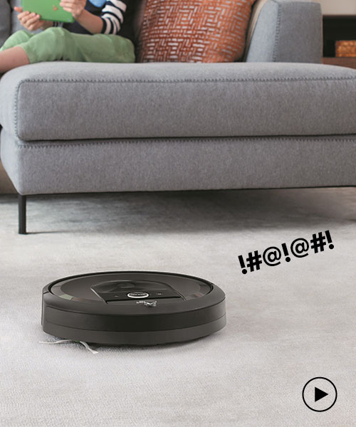 hacked roomba robot screams in pain when it hits into things