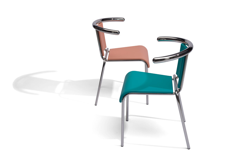 william sawaya designs 5.PM chair with bull-like horns for sawaya & moroni