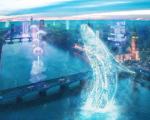 designers create ‘holographic reality’ megastructures that host collective experiences