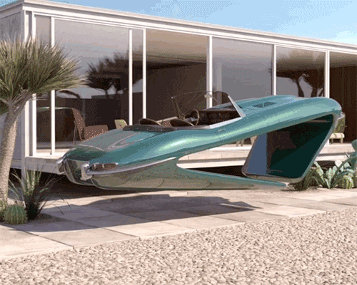 chris labrooy hybridizes classic cars with playful plastic inflatables
